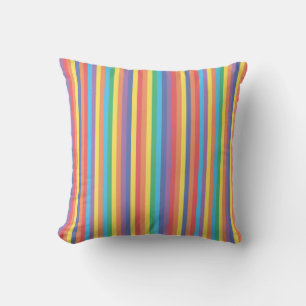 Rainbow Stripes Pattern Cushion