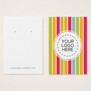 Rainbow Stripes Pattern Earring Display Card