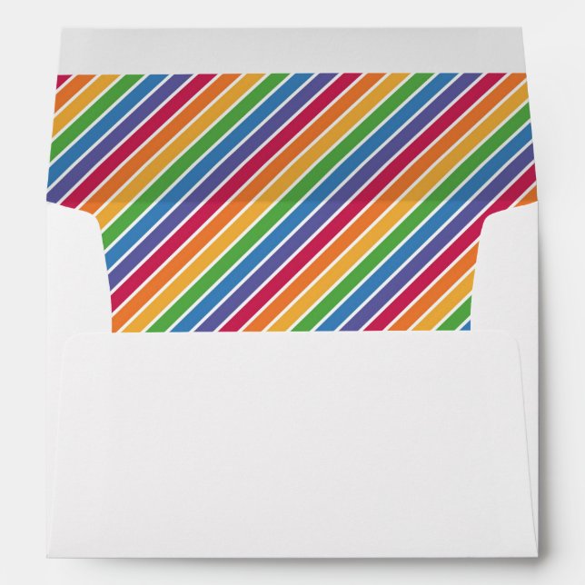 Rainbow Stripes Pattern Envelope (Back (Bottom))