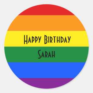 rainbow stripes pattern love is sticker lgbt