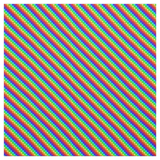 Rainbow Stripes - Pima Cotton Fabric (Swatch)