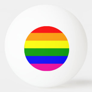 Rainbow Stripes Ping Pong Ball
