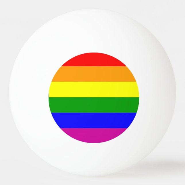 Rainbow Stripes Ping Pong Ball (Front)