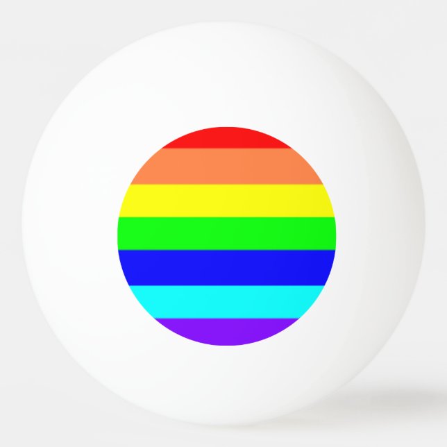Rainbow Stripes Ping Pong Ball (Front)