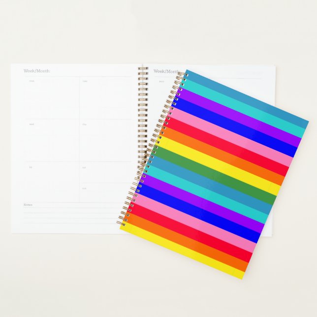 Rainbow Stripes  Planner (Display)