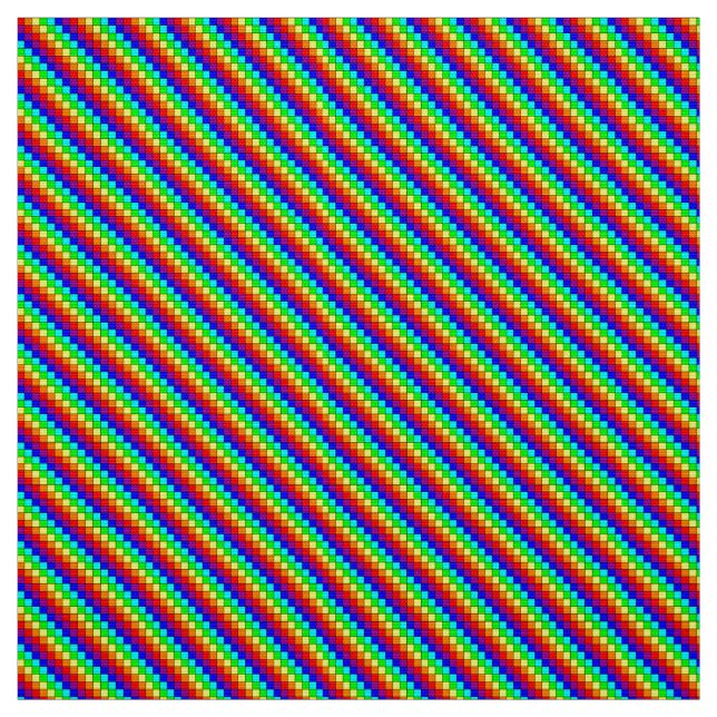 Rainbow Stripes - Polyester Poplin Fabric (Swatch)
