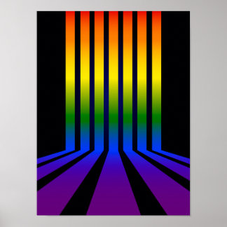 Rainbow stripes poster
