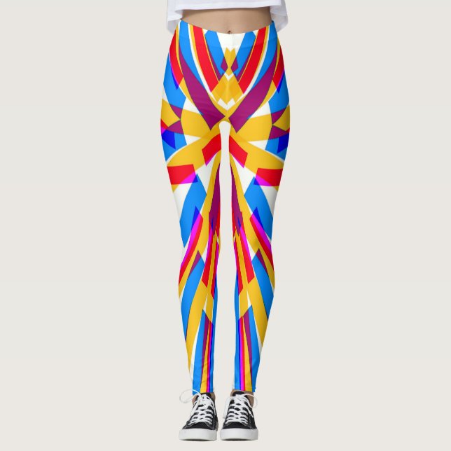 Rainbow stripes "Ratti_Creative_Arts" Leggings (Front)