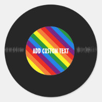 Rainbow Stripes Retro Vinyl Record Custom Music