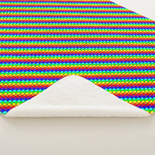 Rainbow Stripes - Sherpa Blanket