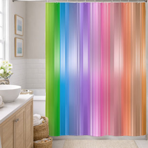 Rainbow Stripes Shower Curtain