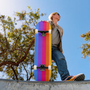 Rainbow Stripes Skateboard