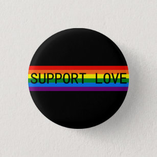 Rainbow Stripes Support Love/LGBT Support Gifts 3 Cm Round Badge