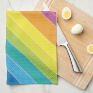 Rainbow Stripes Tea Towel