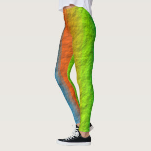 RAINBOW STRIPES TEXTURE LEGGINGS