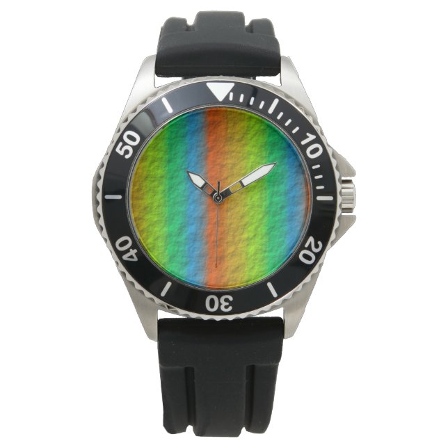 RAINBOW STRIPES TEXTURE WATCH (Front)