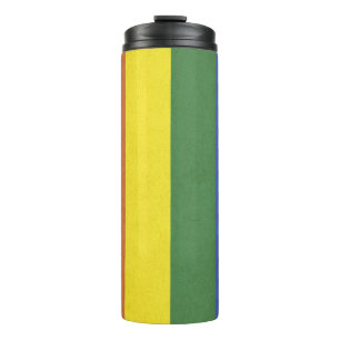 Rainbow stripes thermal tumbler