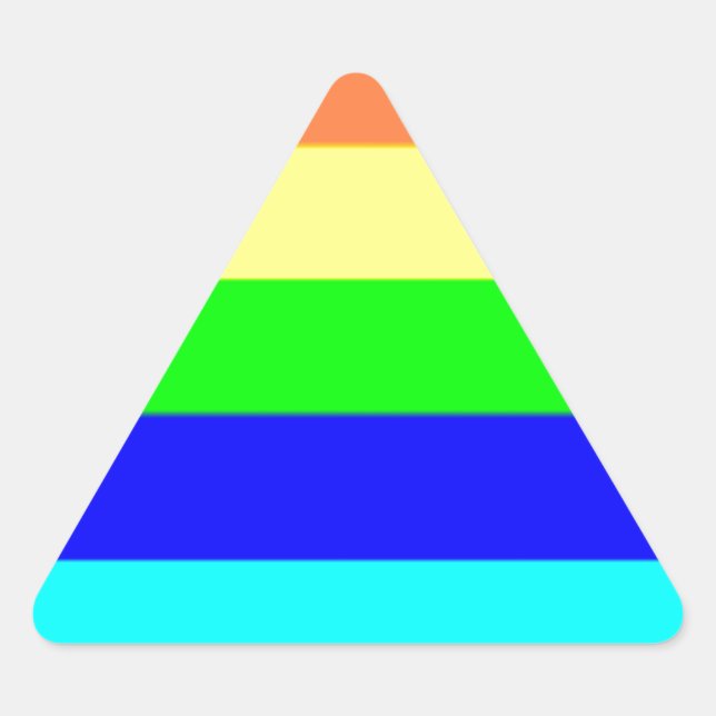 Rainbow Stripes Triangle Sticker (Front)