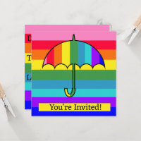 Rainbow Stripes Umbrella