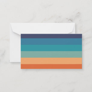 Rainbow Stripes Vintage Old Style Geometric Card