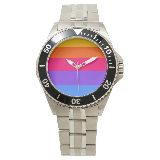 Rainbow Stripes Watch (Front)