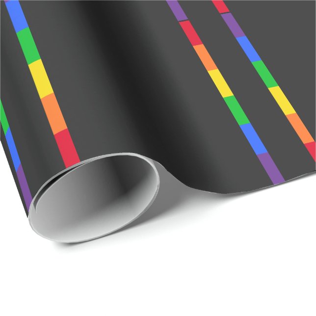 Rainbow Stripes Wrapping Paper (Roll Corner)