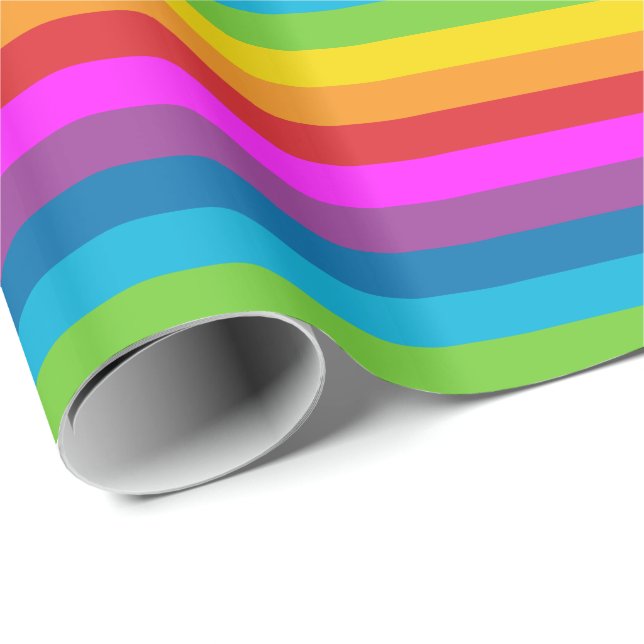 Rainbow Stripes Wrapping Paper (Roll Corner)