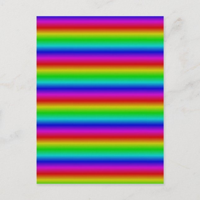 Rainbow Strips - Pattern Postcard (Front)