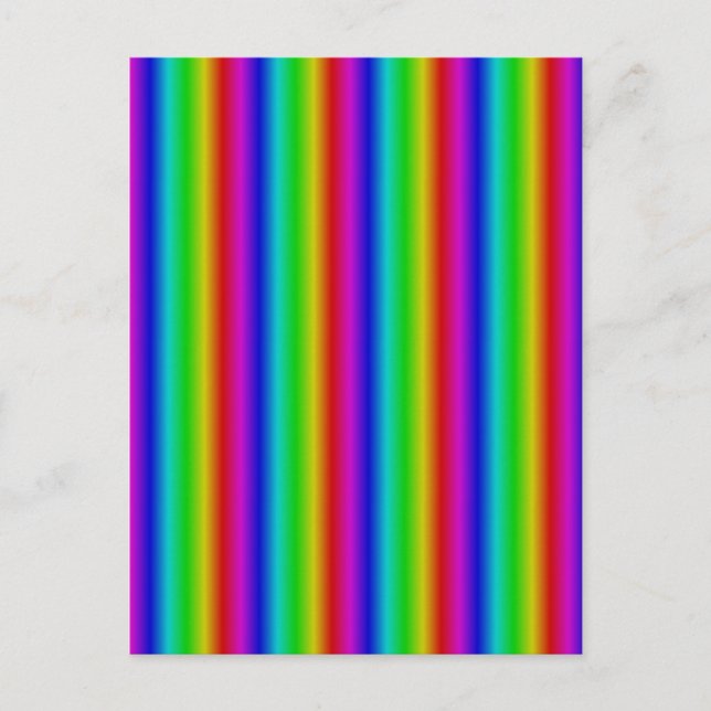 Rainbow Strips - Pattern Postcard (Front)