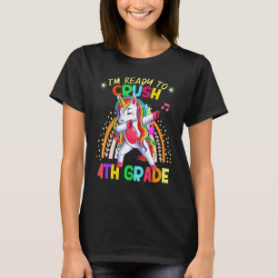 Rainbow Style Im Ready To Crush 4th Grade Dabbing  T-Shirt