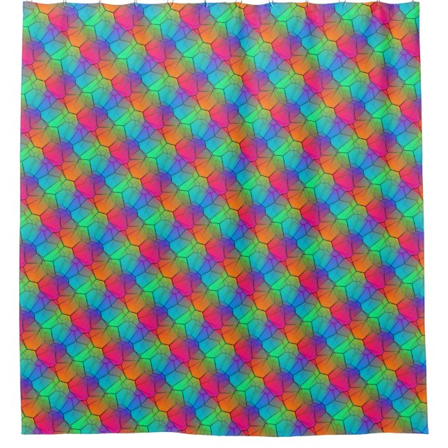 Rainbow Stylish Pattern  Shower Curtain (Front)