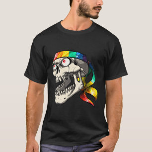 Rainbow Sugar Skull LGBT Halloween Day Of The Dead T-Shirt