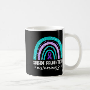 Rainbow Suicide Prevention Awareness Teal Amp Pu  Coffee Mug