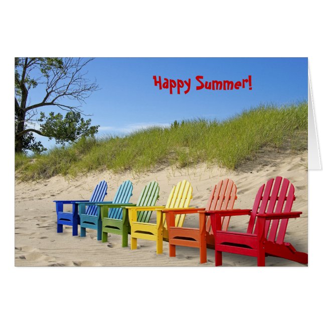 Rainbow Summer Beach Chairs (Front Horizontal)