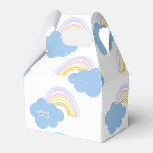 Rainbow Summer Clouds Pastel Scribble Doodle    Favour Box