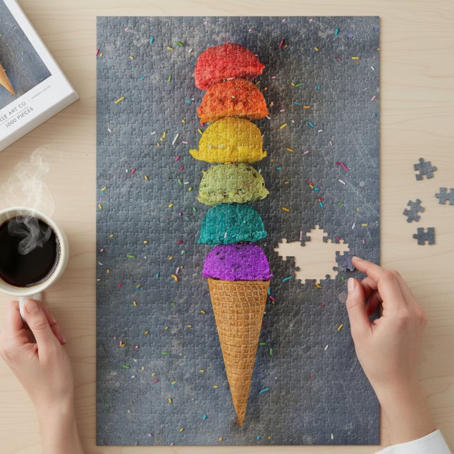 Rainbow Summer Ice Cream Treat Jigsaw Puzzle (Creator Uploaded)