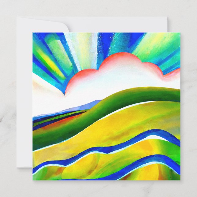 Rainbow Sunburst Landscape (Front)