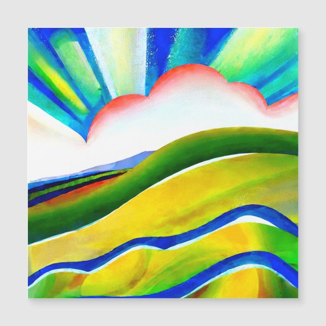 Rainbow Sunburst Landscape (Front)