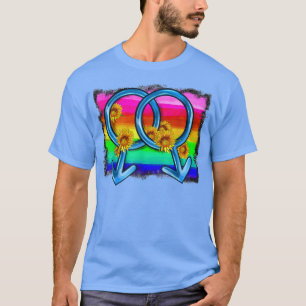 Rainbow Sunflower Love Is Love LGBT Gay Lesbian Pr T-Shirt
