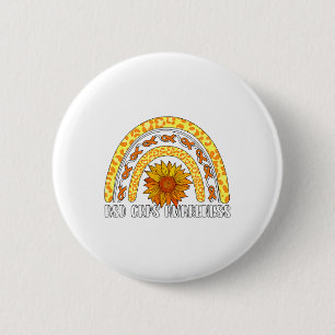 Rainbow Sunflower Rsd Crps Awareness  6 Cm Round Badge