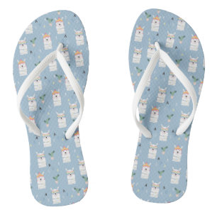Rainbow Sunglasses Llama Pattern Jandals