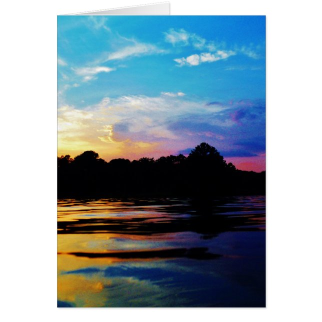 Rainbow sunset on mountain Lake (Front)