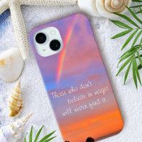 Rainbow Sunset Photo Believe in Magic Quote