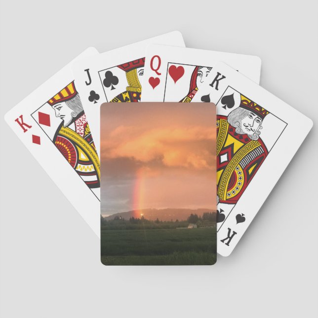 Rainbow Sunset Playing Cards (Back)