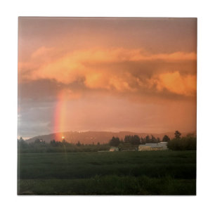 Rainbow Sunset Tile