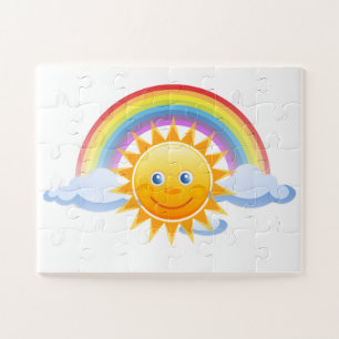 Rainbow Sunshine Jigsaw Puzzle