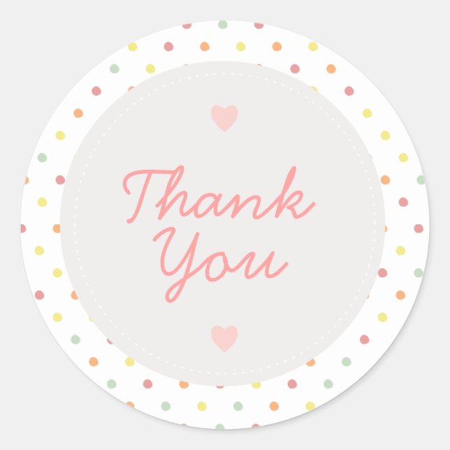 Rainbow & Sunshine Sticker - Thanks (Front)
