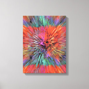 Rainbow Supernova Fractal Art Canvas Print