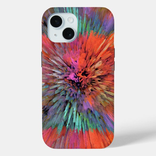 Rainbow Supernova Fractal Art Case-Mate iPhone Case (Back)