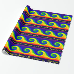 Rainbow Surf Wrapping Paper